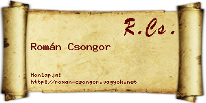 Román Csongor névjegykártya